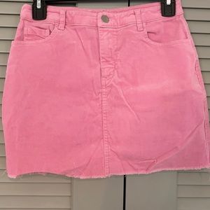 Pink jean skirt